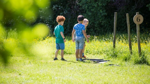 Children doing an activity trail